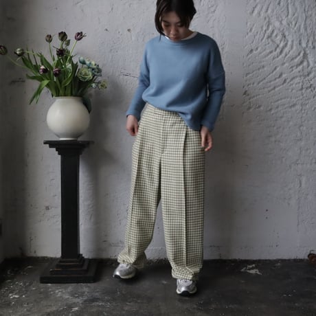 NOTA one tuck straight pants (houndstooth)