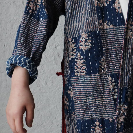 saruche gudri long jacket (blue mix)