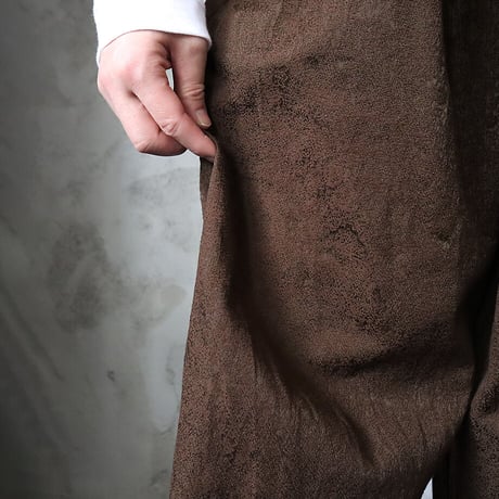 .less jacquard wrap pants (brown)