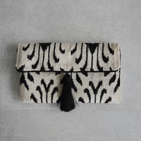 silk velvet clutch bag white