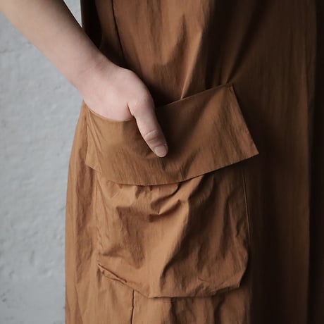 2B long gilet (brown)