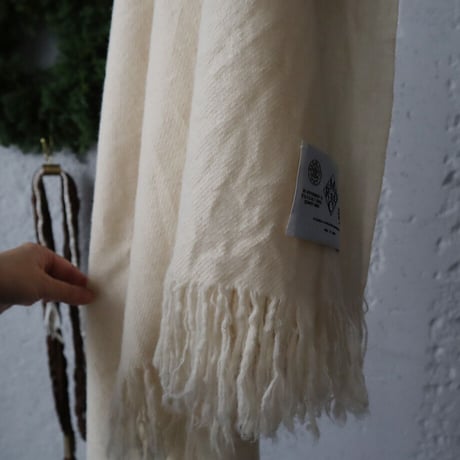 R&D.M.Co-  wool blanket  (offwhite / black)