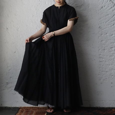 Tabrik fringe dress (black)