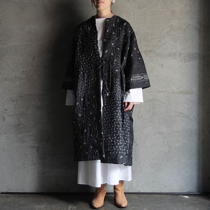 TOWAVASE Aquarelle silk quilt robe | nii-B | WE