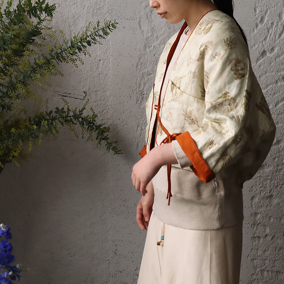 【極美品】TOWAVASE Frais linen jacket (multi) TOWAVASE Frais linen jacket (multi) | nii-B | W