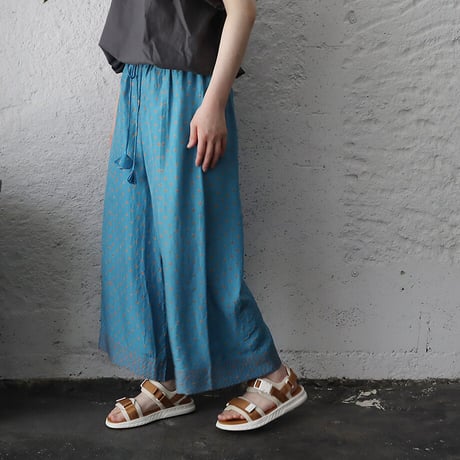 TOWAVASE silk pants Bonbon (blue)