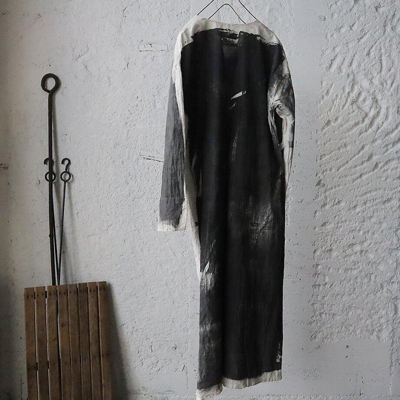 Funatabi atelier kurta dress (Sumi dye) | nii-B