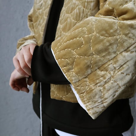 TOWAVASE velvet quilt  jacket  (camel)