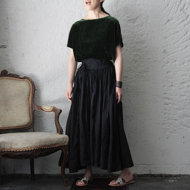 Tabrik gathered skirt (doro-aizome) | nii-B | W Tabrik gathered skirt (doro-aizome) | nii-B | W