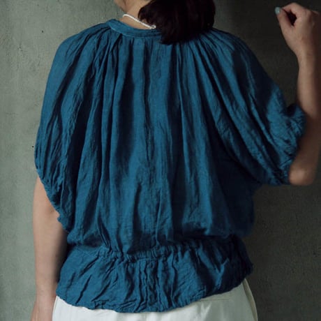Tabrik linen aizome blouse