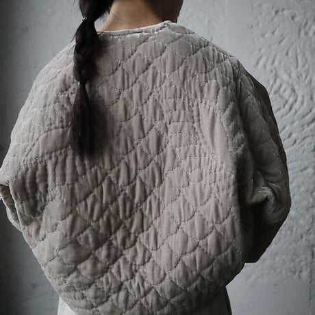 TOWAVASE velvet quilt  jacket  (gray)