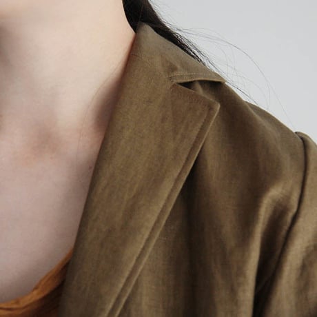 Tabrik coating linen coat khaki