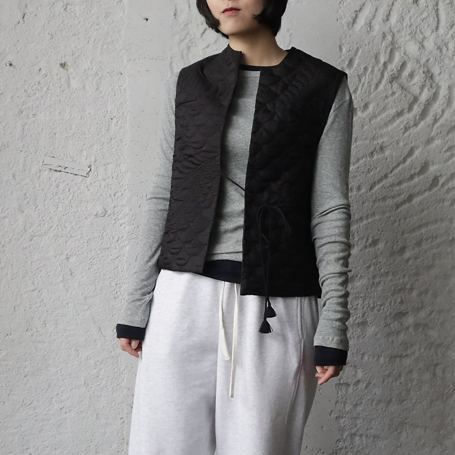 towavase ベスト TOWAVASE silk quilt vest (black) | nii-B | WEBSHOP