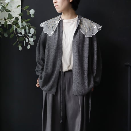 TOWAVASE Panier cardigan (charcoal gray)