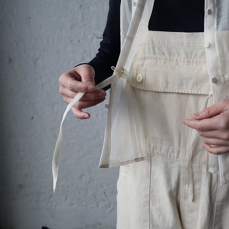 Tabrik  organdy  gilet (ivory)