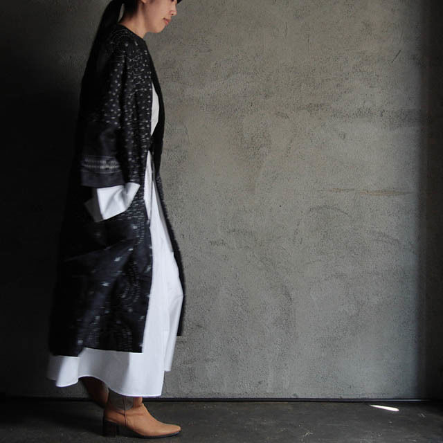TOWAVASE Aquarelle silk quilt robe | nii-B | WE