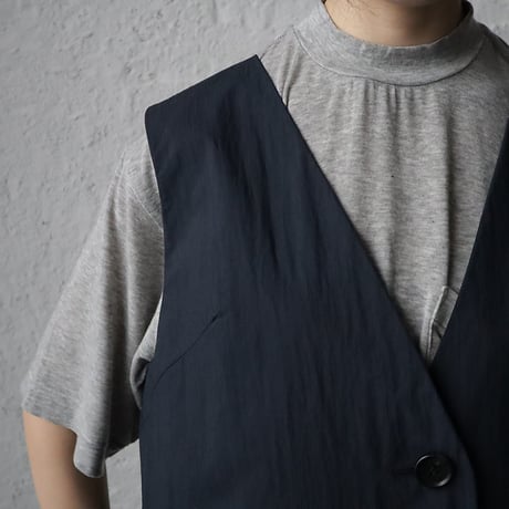 2B long gilet (navy)