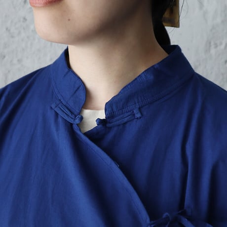 saruche chinese  kurta long  shirt (blue)