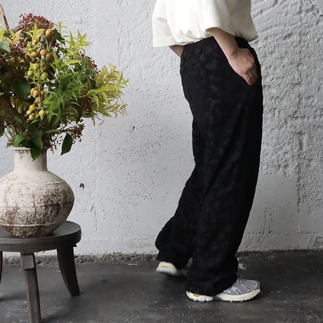 ànuke jacquard rough pants (black)