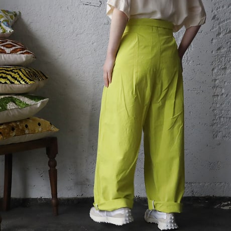 .less wrap pants (neon yellow)