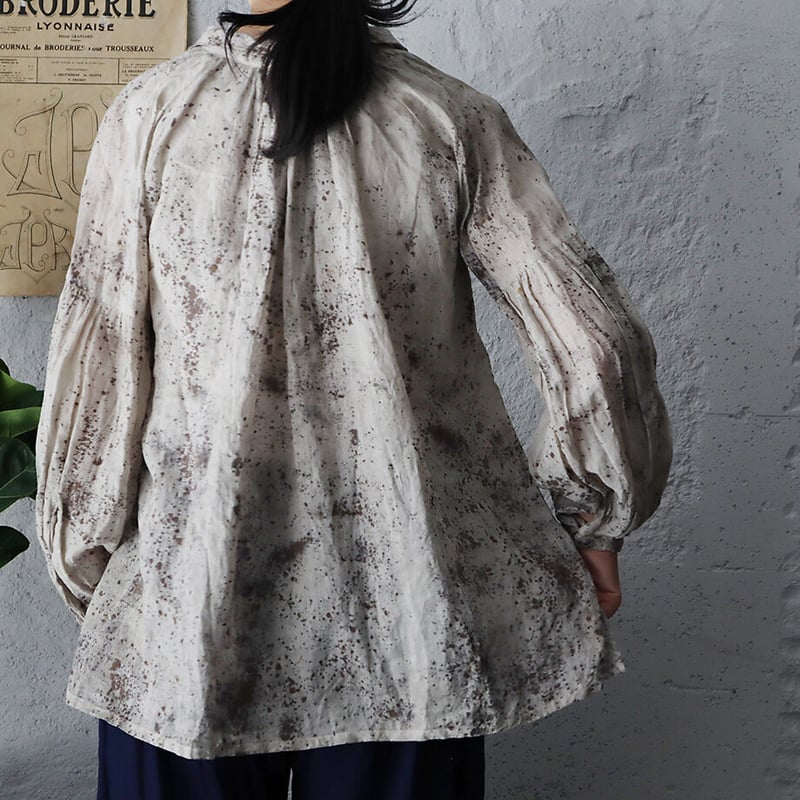 Tabrik gather pullover (zakuro-zome) | nii-B |