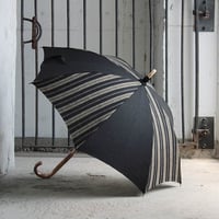 Tabrik fringe parasol (black x blue stripe) | n