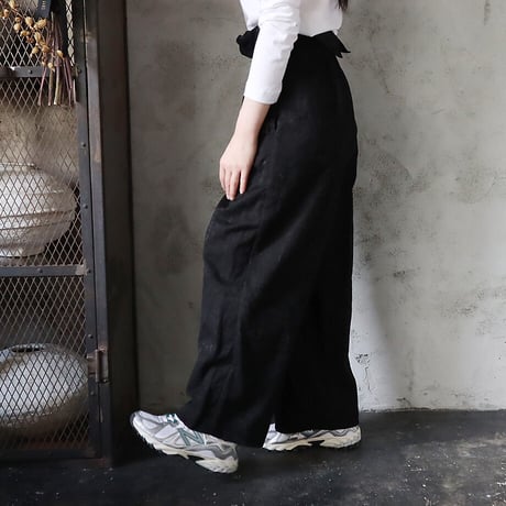 .less jacquard wrap pants (black)