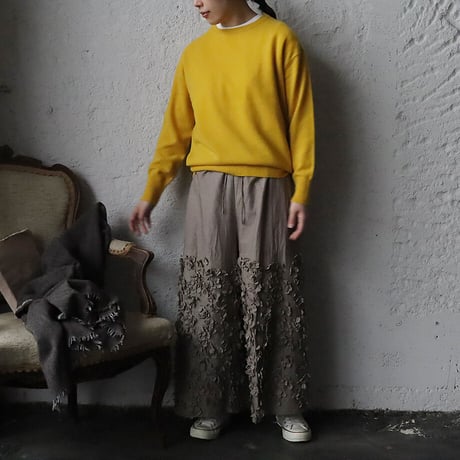 Le pivot pure wool crew neck sweater (yellow)