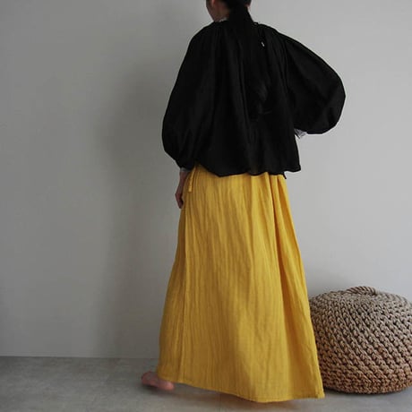 organic cotton long skirt  yellow