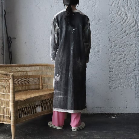 Funatabi atelier kurta dress (Sumi dye)