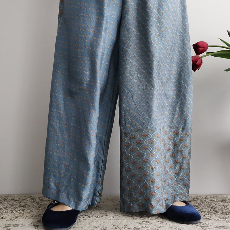 TOWAVASE sarasa silk pants (blue) | nii-B | WEB...