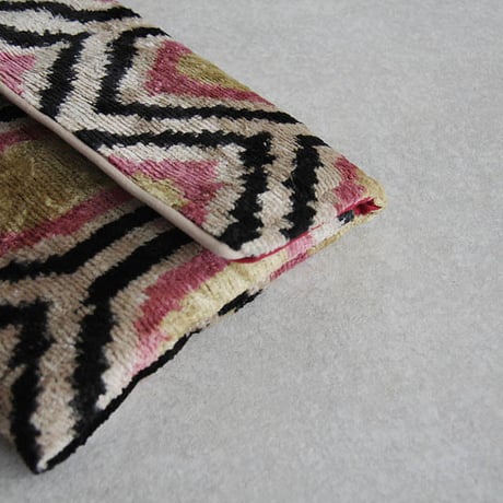 silk velvet clutch bag pink