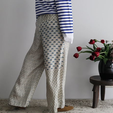 TOWAVASE sarasa silk pants (ivory)