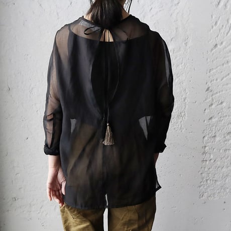 Tabrik  organdy  pullover (black)