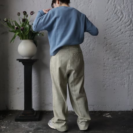 NOTA one tuck straight pants (houndstooth)