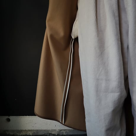 2B wool long gilet (beige)
