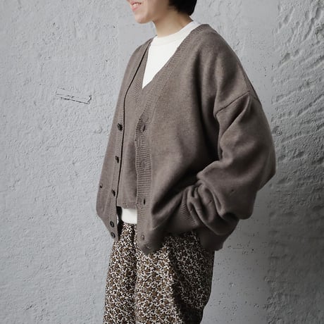 RYU KAGA damaged knit caradigan (charcoal)