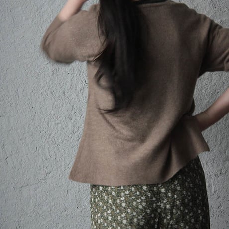 TOWAVASE Pétit dejeuner pullover cardigan (mocha)