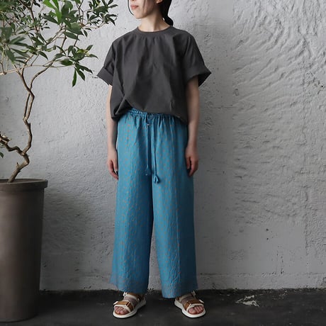 TOWAVASE silk pants Bonbon (blue)