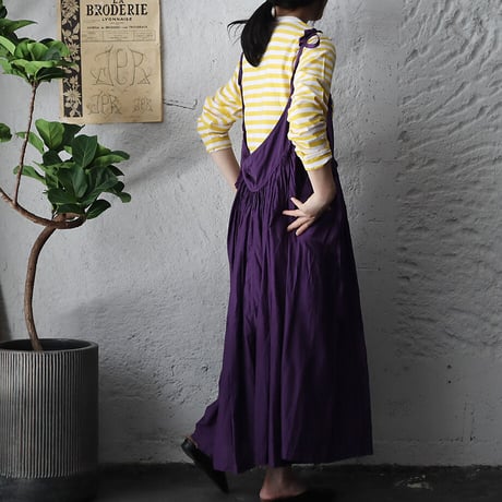 Tabrik gather skirt (botanical dye violet)
