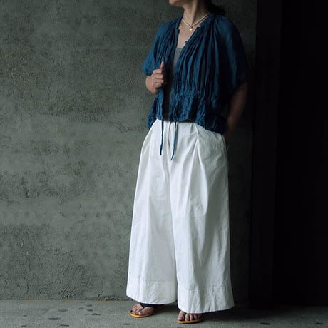 Tabrik linen aizome blouse