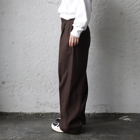 NOTA one tuck straight pants (brown)