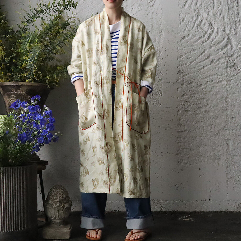 TOWAVASE トワヴァーズ Frais linen robe-