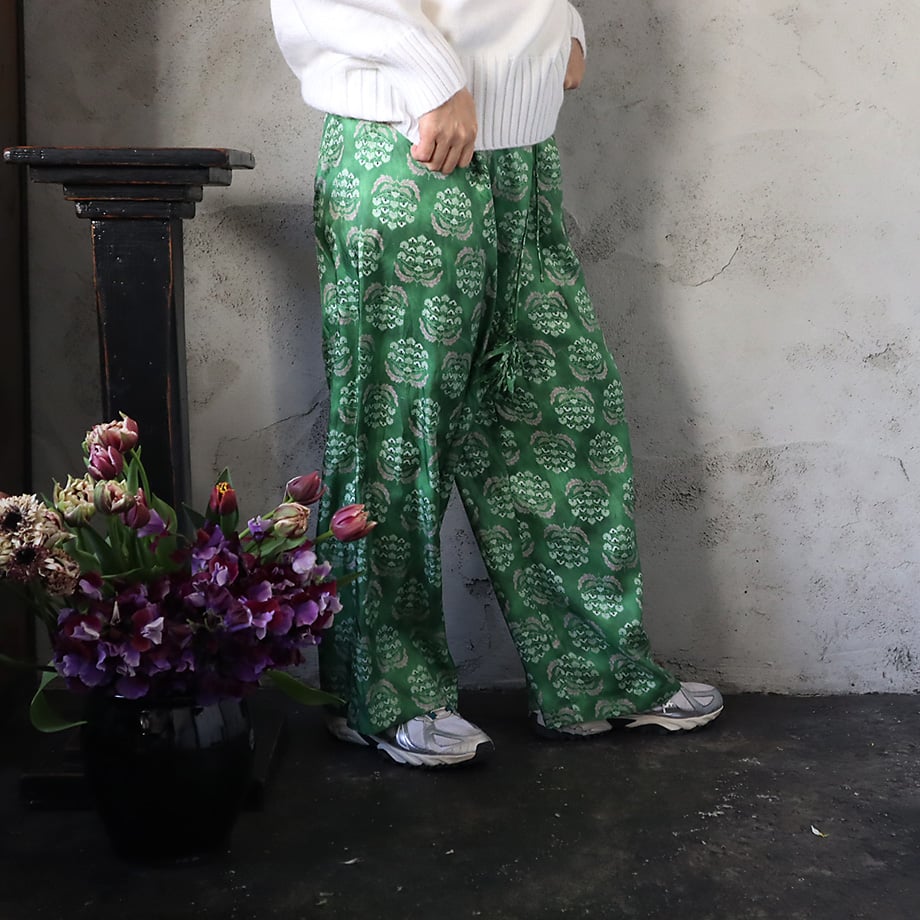 TOWAVASE sarasa silk pants charlotte (mossgreen