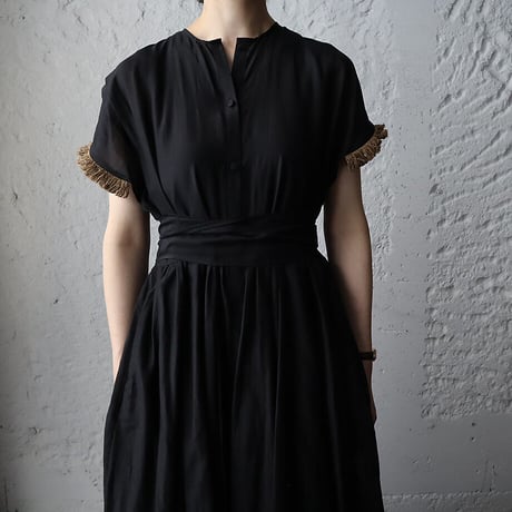 Tabrik fringe dress (black)