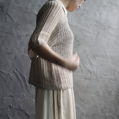 ànuke mesh polo knit (natural)