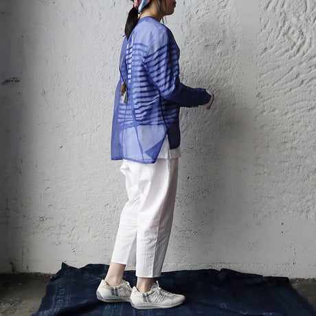 Tabrik  organdy  pullover (blue)