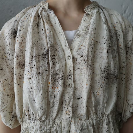 Tabrik linen puff blouse (zakuro-logewood)