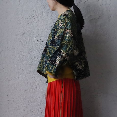 saruche gudri short jacket (green mix)