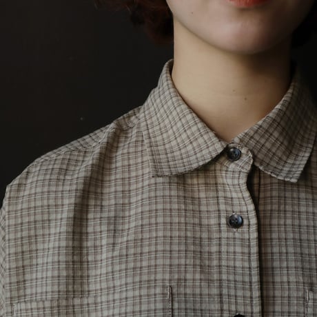 ànuke Check Short Shirts (beige)